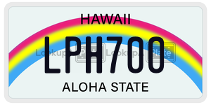 LPH700  license plate in HI