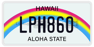LPH860  license plate in HI