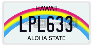 LPL633  license plate in HI