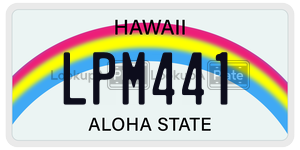 LPM441  license plate in HI
