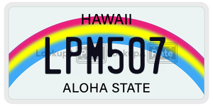 LPM507  license plate in HI
