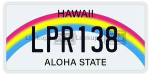 LPR138 license plate in Hawaii
