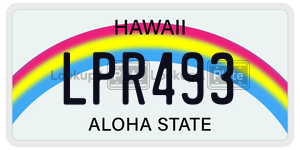 LPR493 license plate in Hawaii