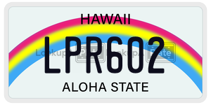 LPR602  license plate in HI