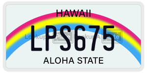 LPS675  license plate in HI