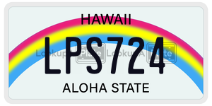 LPS724 license plate in Hawaii