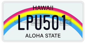 LPU501  license plate in HI
