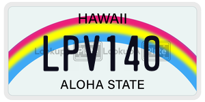 LPV140  license plate in HI
