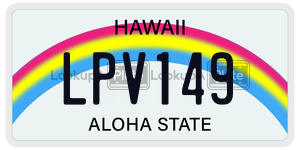 LPV149  license plate in HI