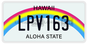 LPV163  license plate in HI