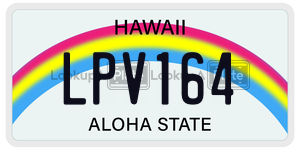 LPV164  license plate in HI