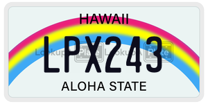 LPX243  license plate in HI