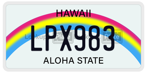 LPX983  license plate in HI