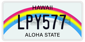 LPY577  license plate in HI