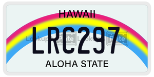 LRC297  license plate in HI