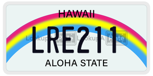 LRE211  license plate in HI