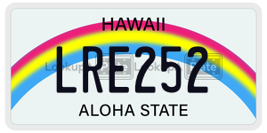 LRE252  license plate in HI