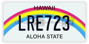 LRE723  license plate in HI