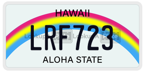 LRF723  license plate in HI