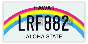 LRF882  license plate in HI