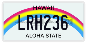 LRH236  license plate in HI