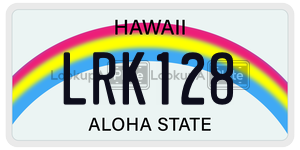 LRK128  license plate in HI