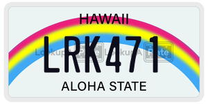 LRK471  license plate in HI