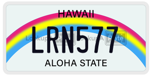 LRN577  license plate in HI