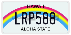 LRP588  license plate in HI