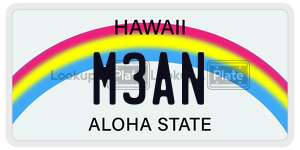 M3AN  license plate in HI