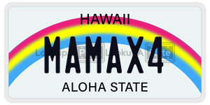 MAMAX4  license plate in HI