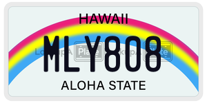 MLY808  license plate in HI