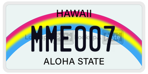 MME007  license plate in HI