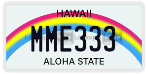 MME333  license plate in HI