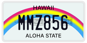 MMZ856  license plate in HI