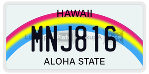 MNJ816  license plate in HI