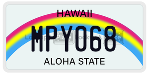 MPY068  license plate in HI