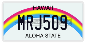 MRJ509  license plate in HI