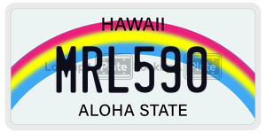 MRL590  license plate in HI