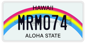 MRM074  license plate in HI