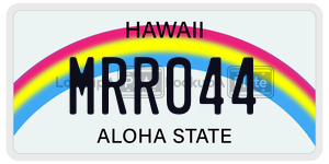 MRR044 license plate in Hawaii