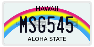MSG545  license plate in HI