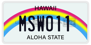 MSW011  license plate in HI