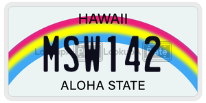 MSW142  license plate in HI