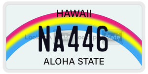 NA446  license plate in HI
