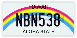 NBN538  license plate in HI