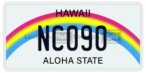 NC090  license plate in HI