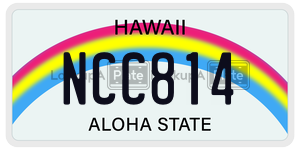 NCC814 license plate in Hawaii