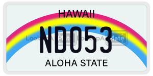 ND053  license plate in HI