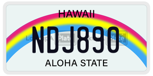 NDJ890  license plate in HI